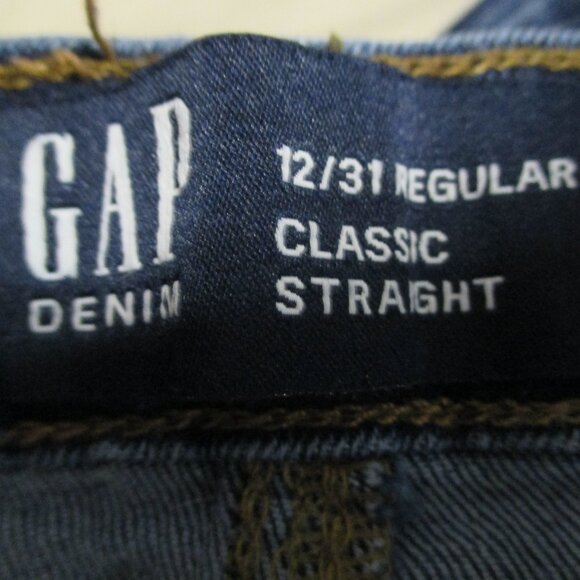 Gap jeans Classic Straight blue denim with stretch like new size 12 - Picture 2 of 8